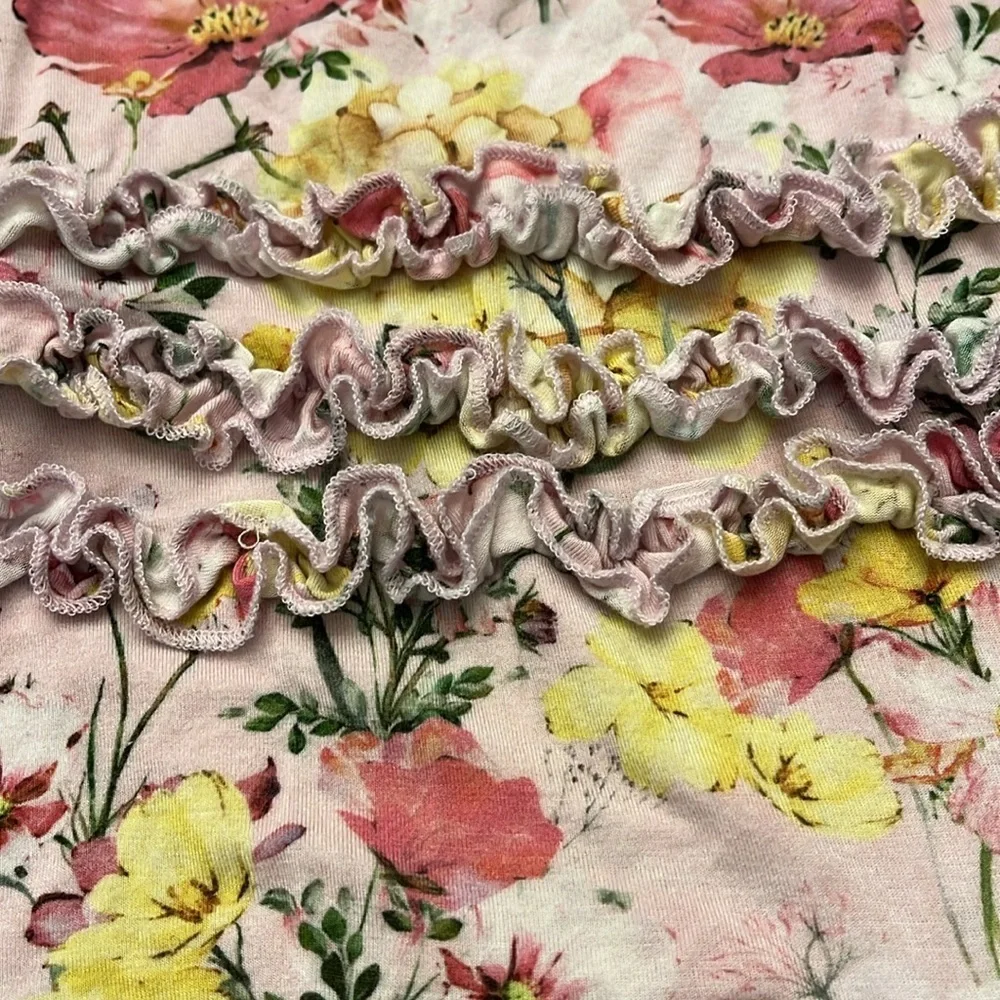 Posh Peanut Gai One 9-12 Mnths  piece ruffle